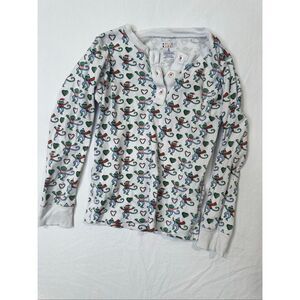 Roller Rabbit Merry Monkey long-sleeve pajama top  size 6 years